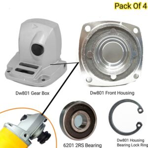 Dewalt Angle Grinder DW801 Spare Parts Gear Box Set, 6201 Bearing, C Circlip Lock (PACK OF 4)